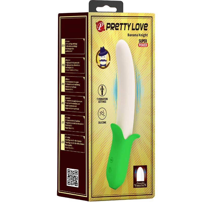 Vibromasseur Pretty Love Banana Knight 7 Vibs