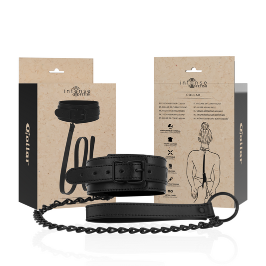 Collier en Cuir Vegan Fetish Intense