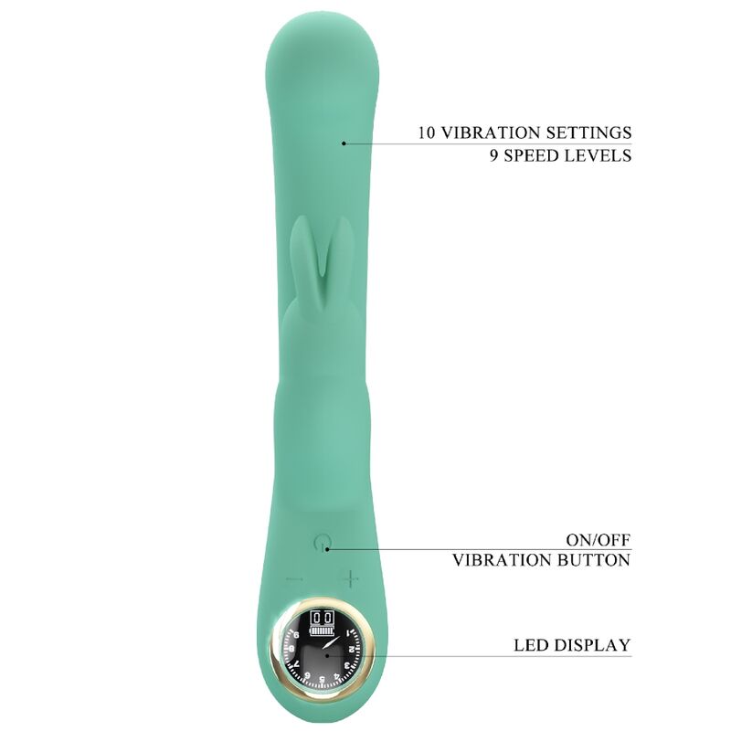 Vibromasseur Lamar lapin et point G vert