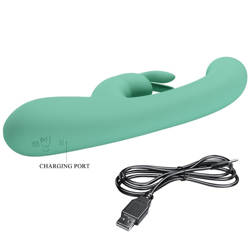 Vibromasseur Lamar lapin et point G vert
