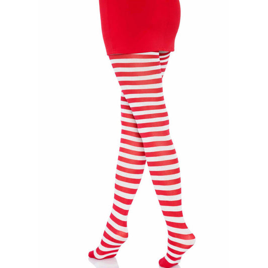 Collants Rayures Blans & Rouge