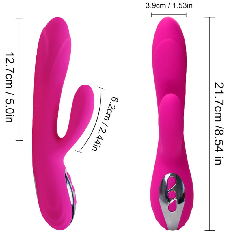 Vibromasseur flexible effet chaleur fuchsia