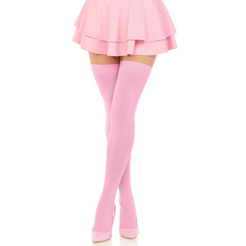 Bas Cuissardes en Nylon Rose
