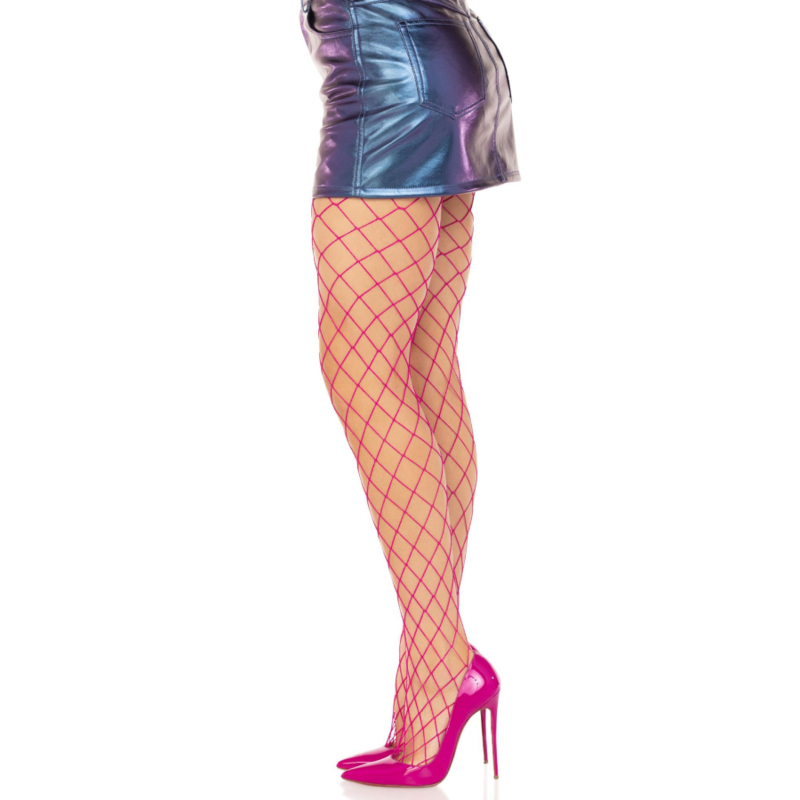 Collants Résille Diamant Rose