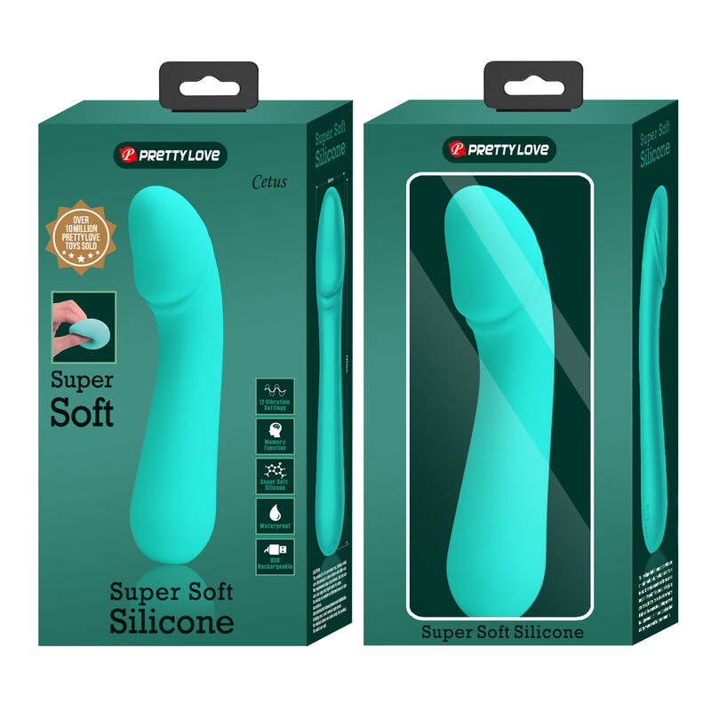 Vibromasseur Cetus Vert Aqua Rechargeable Pretty Love