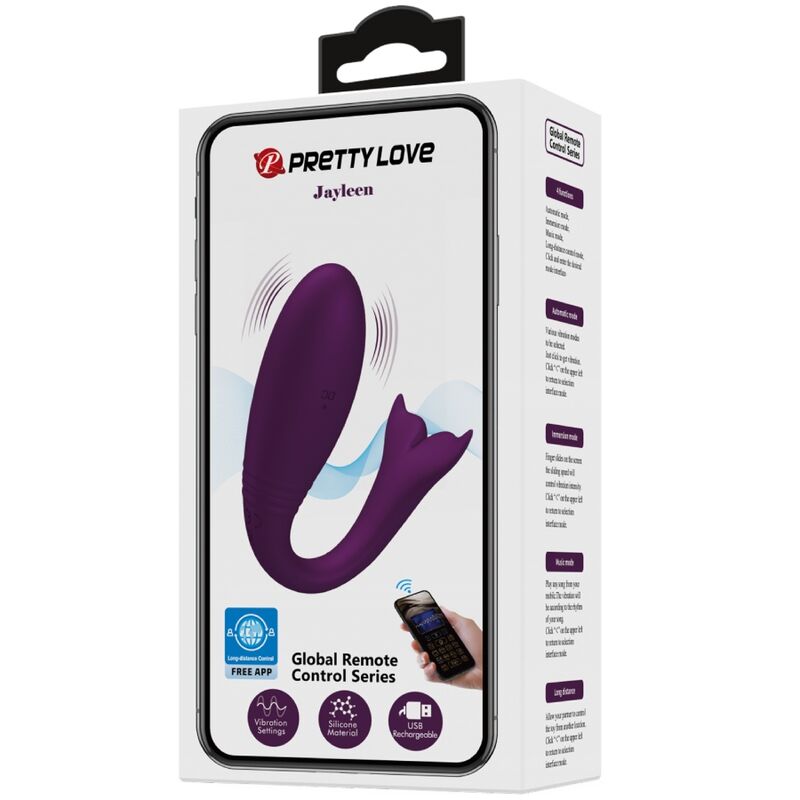 Télécommande Jayleen Vibrator App violet Pretty Love