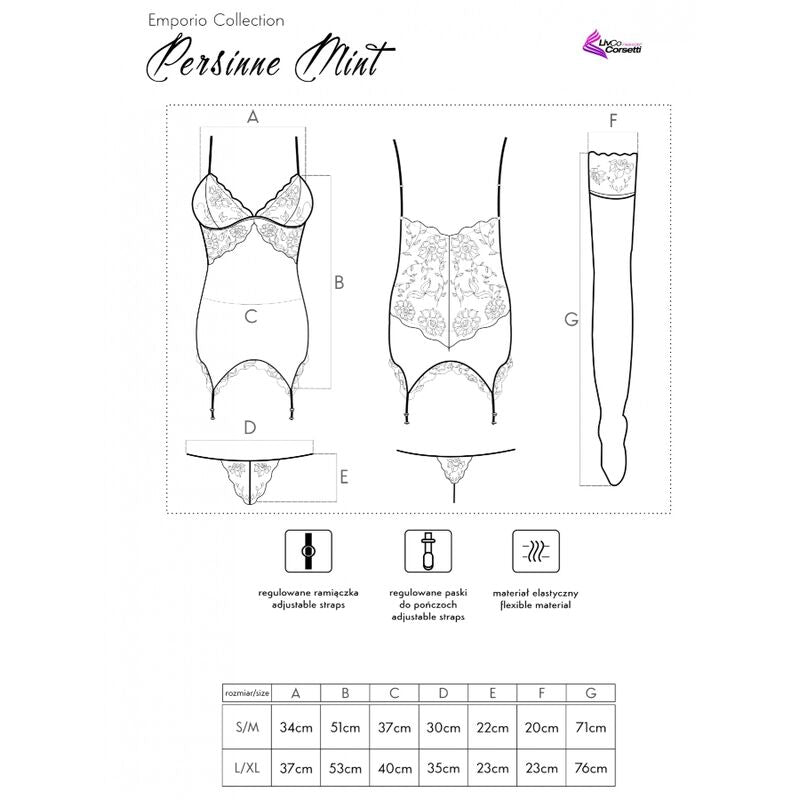 Ensemble corset, culotte et bas Livco Corsetti Fashion