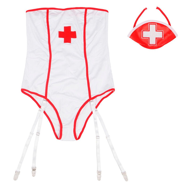 Costume d'infirmière sexy Subblime avec teddy et épaules dénudées
