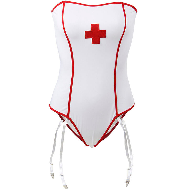 Costume d'infirmière sexy Subblime avec teddy et épaules dénudées