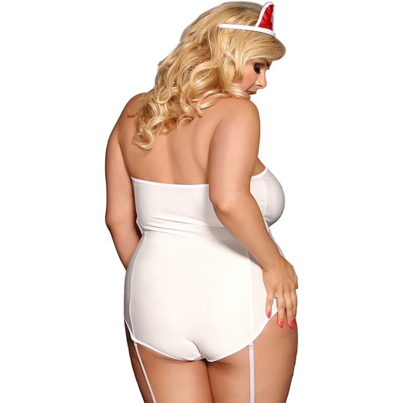 Costume d'infirmière sexy Subblime avec teddy et épaules dénudées
