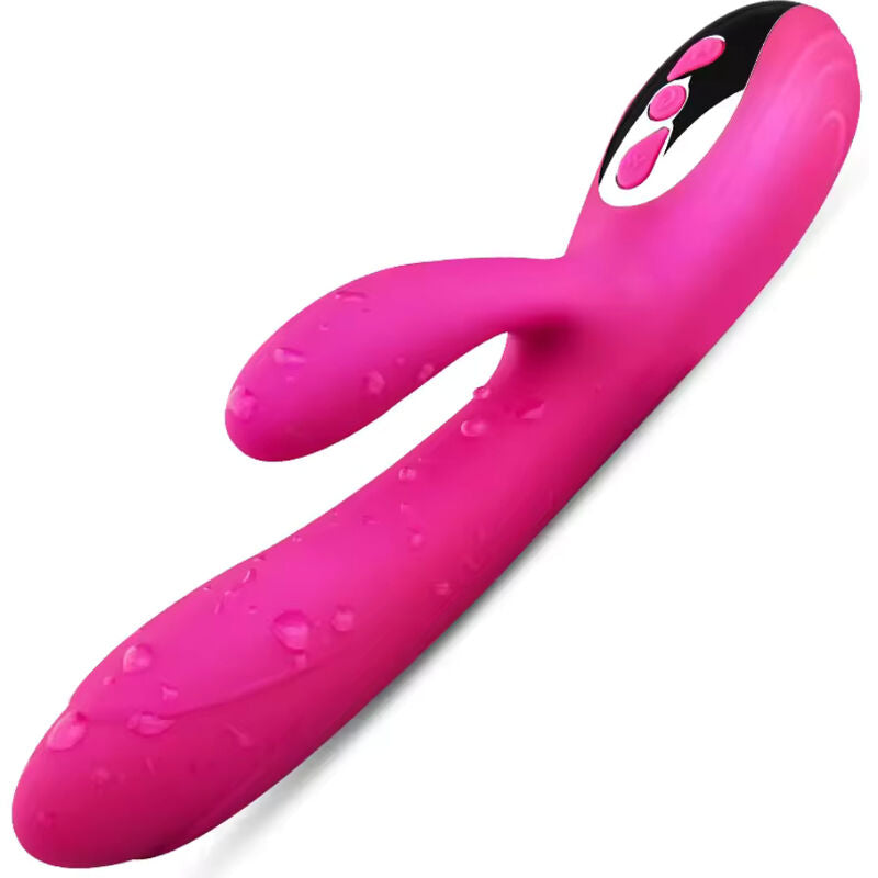 Vibromasseur flexible effet chaleur fuchsia