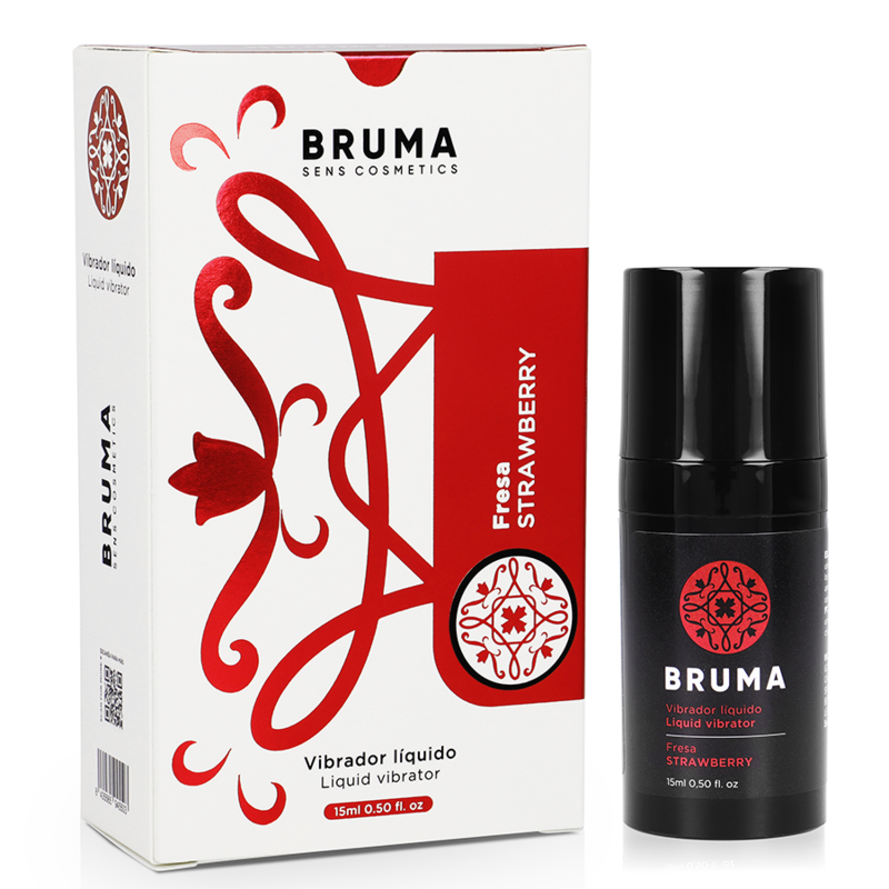 Vibromasseur liquide ultra glissant fraise BRUMA 15 ml