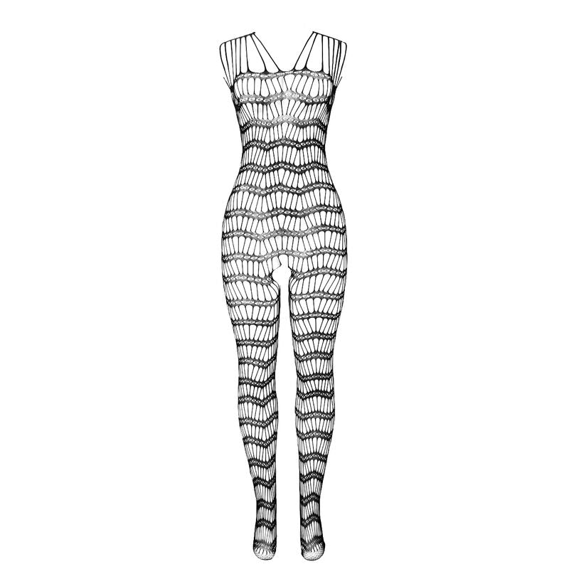 Bodystocking Résille Ouvert avec Bretelles