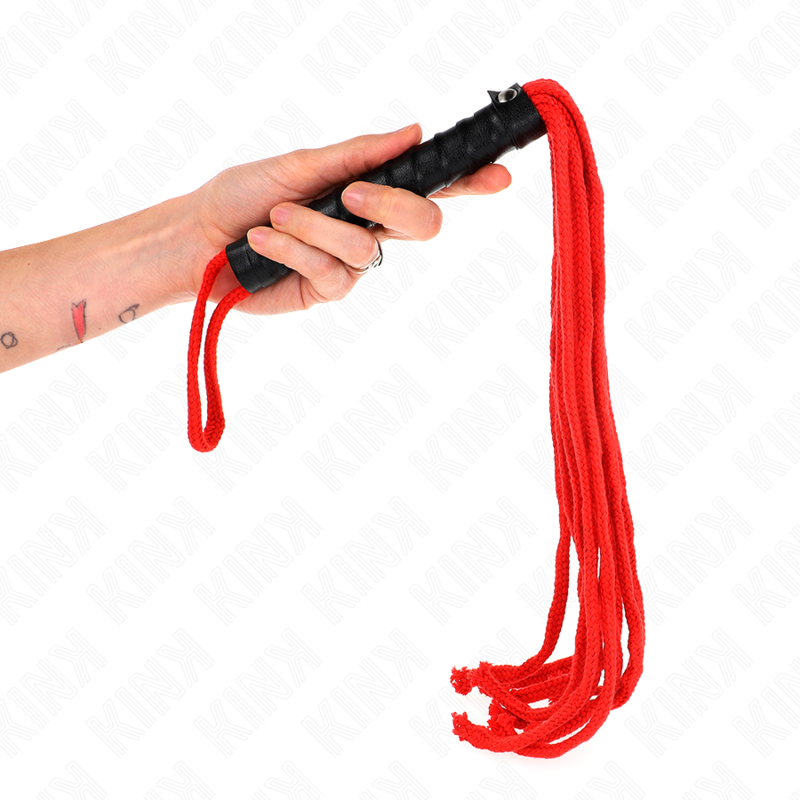 Fouet Corde Rouge KINK - 56 cm