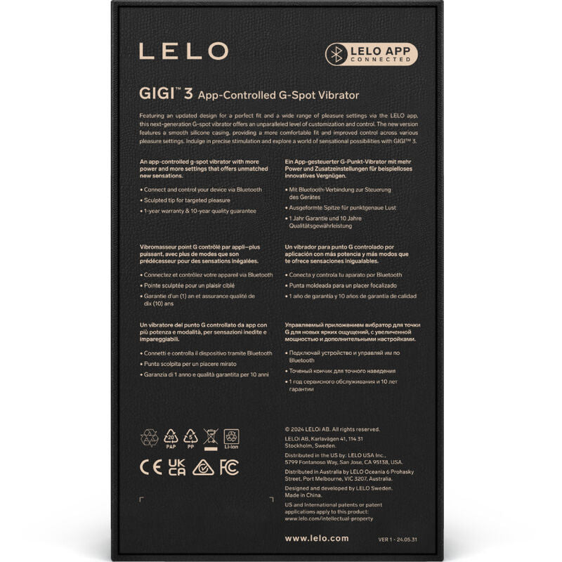 Vibromasseur Point G Gigi 3 Lelo - Stimulation Précise