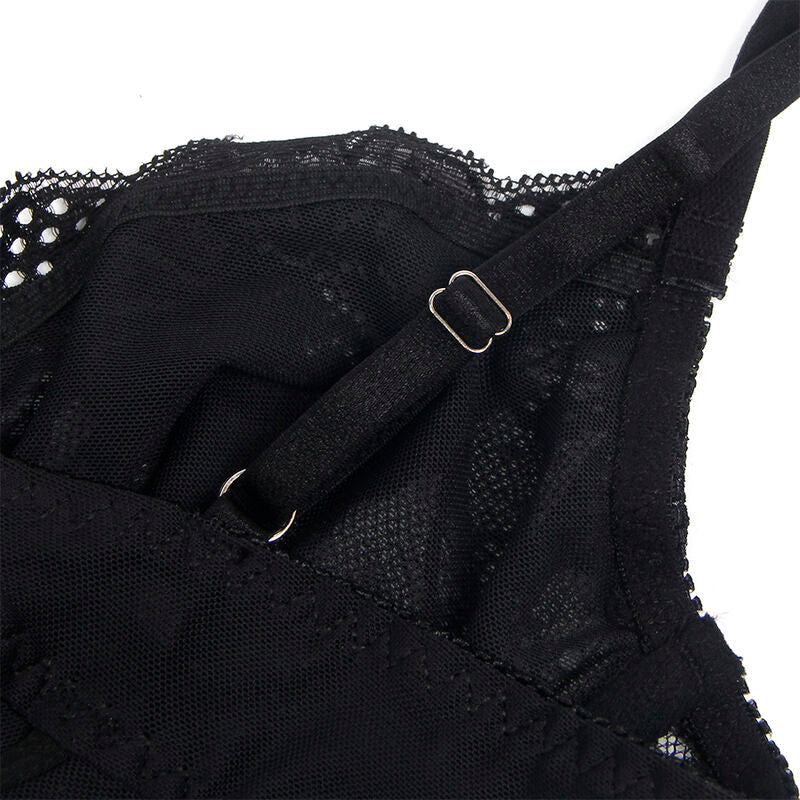 Body dentelle noir avec ouverture intime