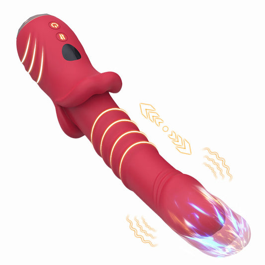 Dildo vibrant Point A rouge stimulant et puissant