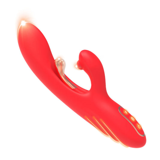 Stimulateur point G et clitoris langue oscillante rouge