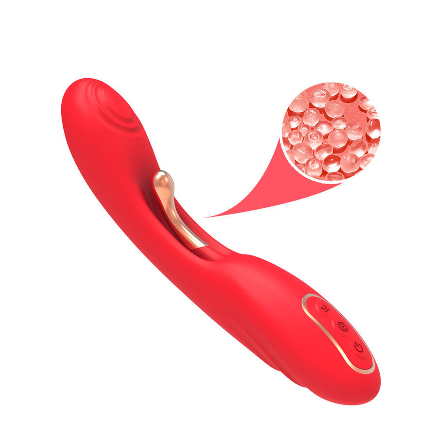 Vibromasseur langue oscillante rouge intense