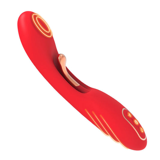 Vibromasseur langue oscillante rouge intense
