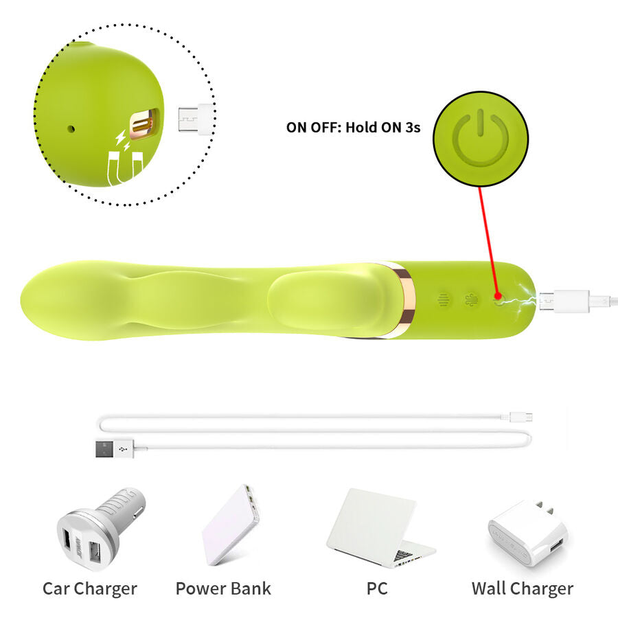 Vibromasseur gonflable point A vert intense