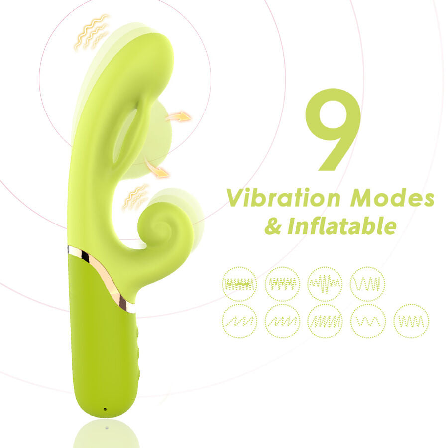 Vibromasseur gonflable point A vert intense