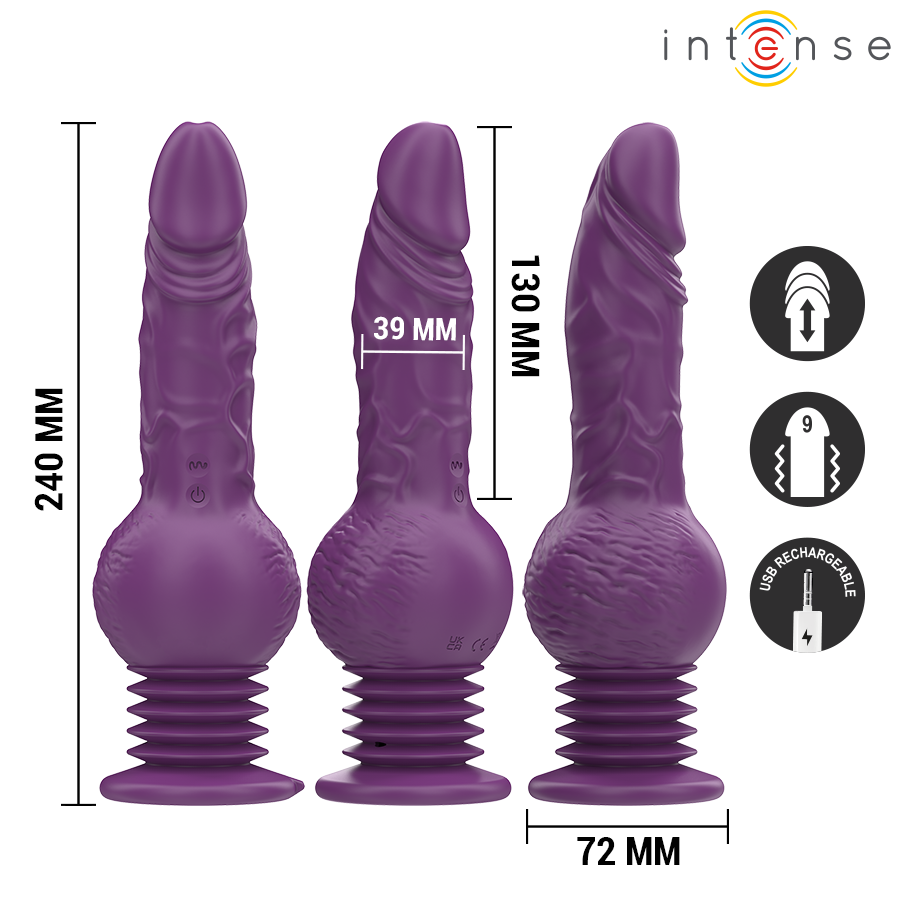 Vibromasseur Tatum Double Stimulation 24 cm