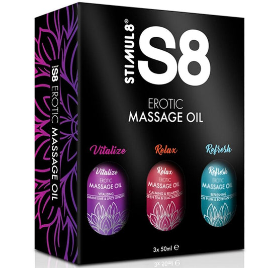 Coffret huiles de massage sensuelles