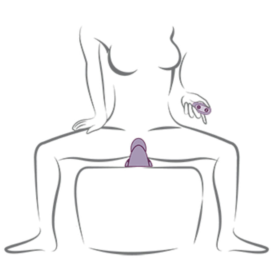 Vibromasseur assis Ruby Glow violet