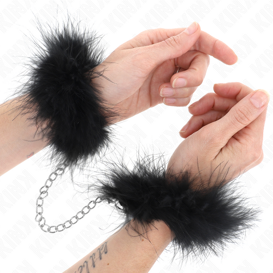 Manchettes en plume KINK – Style et sensualité BDSM