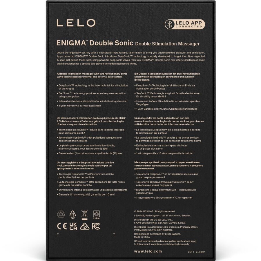 Enigma Noir – Vibromasseur sonique point G et A