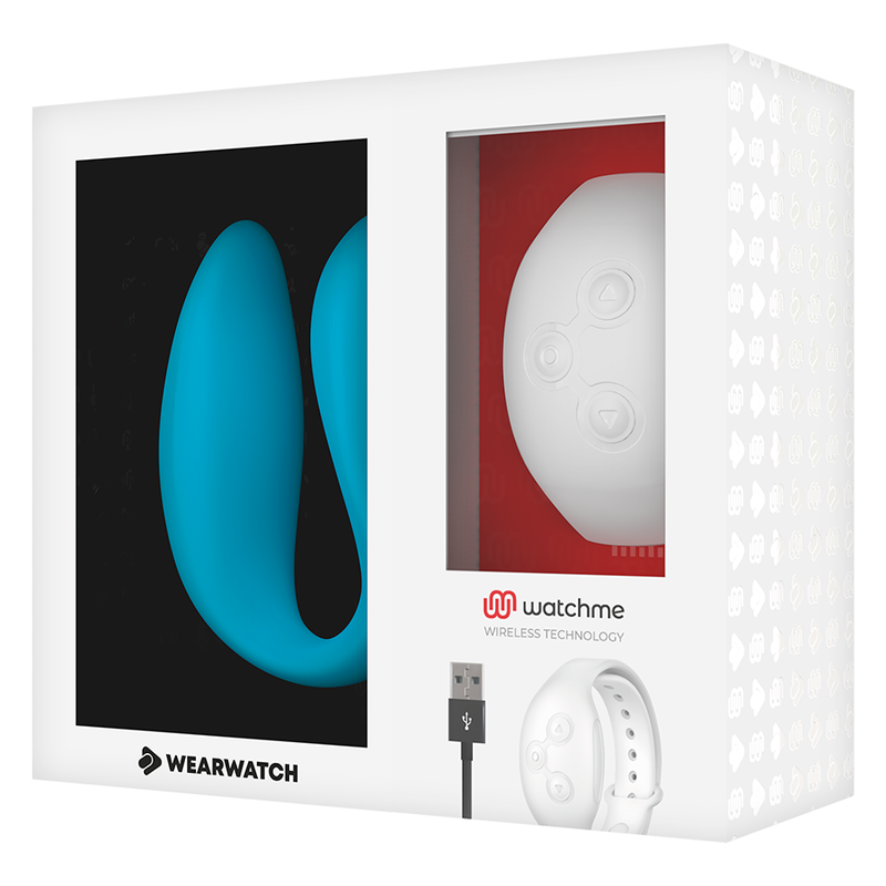 Vibromasseur Dual Pleasure Watchme Indigo/Snowy - Plaisir Partagé