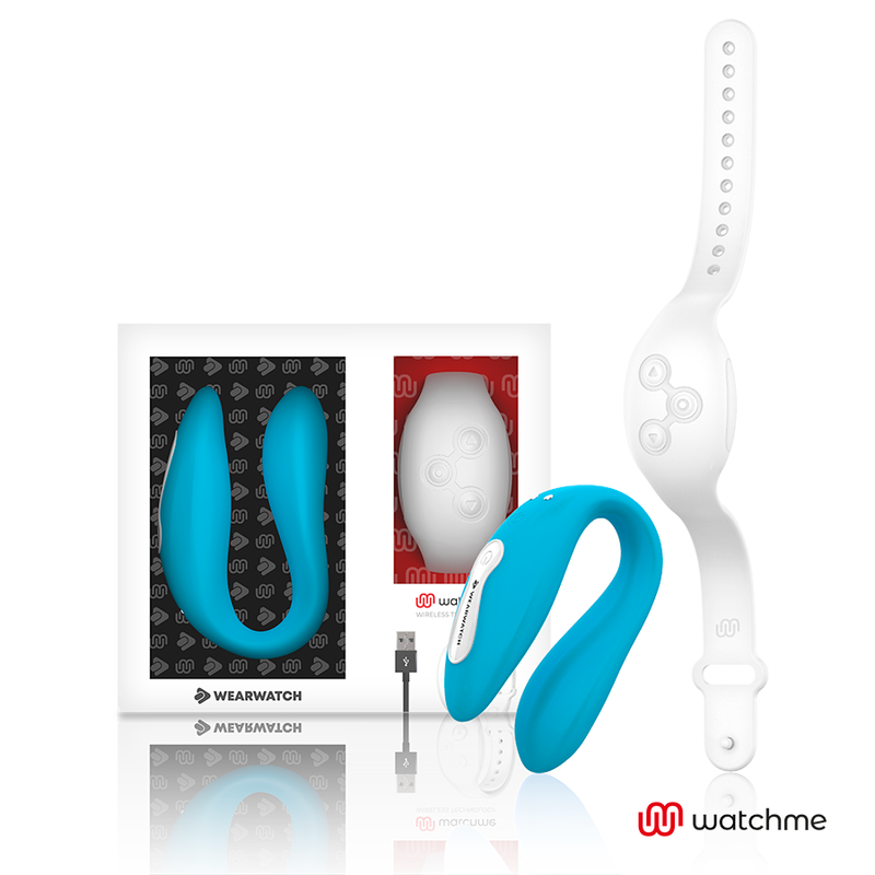 Vibromasseur Dual Pleasure Watchme Indigo/Snowy - Plaisir Partagé