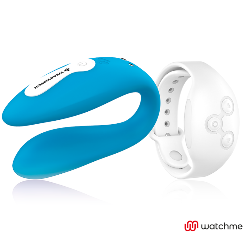 Vibromasseur Dual Pleasure Watchme Indigo/Snowy - Plaisir Partagé